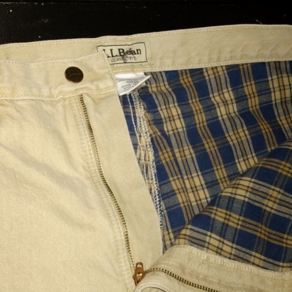 Men's size 33x34 L.L. Bean flannel jeans